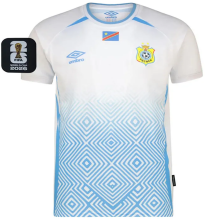 2026/27 Congo DR Away White Fans Soccer Jersey 民主刚果 (Have Right Patch 有右臂章 黑底白字）