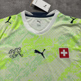 2026/27 Switzerland Away Yellow Fans Soccer Jersey (Have Right Patch 有右臂章 黑底白字）