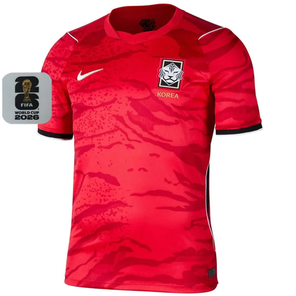 2026/27 South Korea Home Red Fans Soccer Jersey (Have Right Patch 有右臂章 白底黑字）
