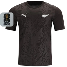 2026/27 New Zealand Away Black Fans Soccer Jersey  (Have Right Patch 有右臂章 白底黑字）