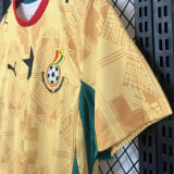 2026/27 Ghana Away Yellow Fans Soccer Jersey (Have Right Patch 有右臂章 黑底白字）