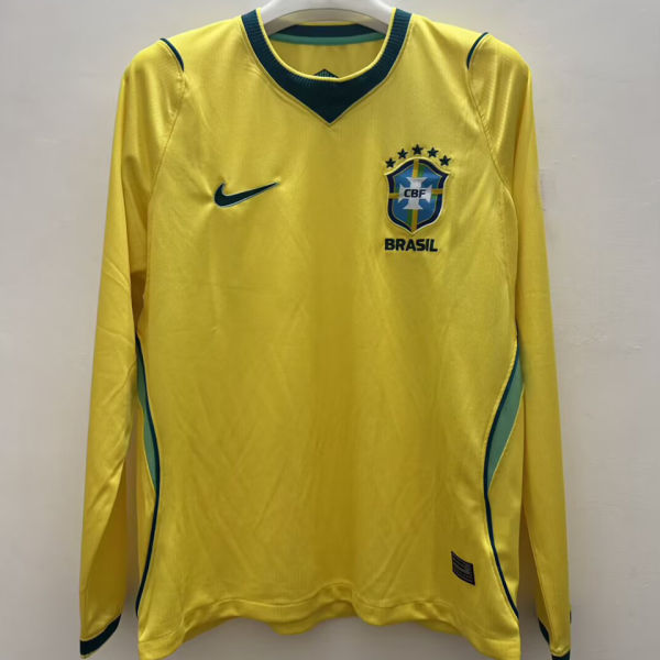 2026/27 Brazil Home Yellow Fans Long Sleeve Soccer Jersey