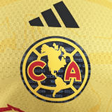 2026/27 Club America Home Yellow Player Version Long Sleeve Soccer Jersey