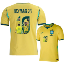 NEYMAR JR #10 Brazil 1:1 Quality Home Yellow Fans Soccer Jersey 2026/27 ★★