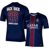 BACK2BACK #26 CHAMPIONS D'EUROPE 2025/26 PSG 1:1 Quality Home Blue Fans Soccer Jersey (2 Stars 2星）