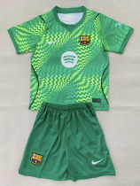 26-27 BAR Green Goalkeeper Kids Soccer Jersey