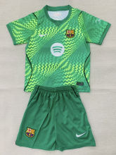 26-27 BAR Green Goalkeeper Kids Soccer Jersey