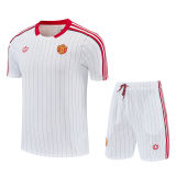 25-26 Man Utd White red Training Short Suit