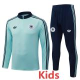 26-27 Germany Light green Kids Half Pull Tracksuit #E26060(童装)(半拉链)