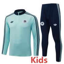 26-27 Germany Light green Kids Half Pull Tracksuit #E26060(童装)(半拉链)