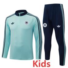 26-27 Germany Light green Kids Half Pull Tracksuit #E26060(童装)(半拉链)