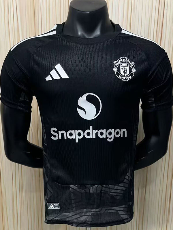 26-27 Man Utd Black Goalkeeper Player Version Soccer Jersey