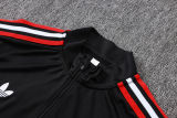 26-27 Man Utd Black Kids Half Pull Tracksuit #E26072(童装)(半拉链)