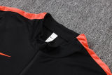 26-27 Netherlands Black Half Pull Tracksuit #B26043(半拉链)