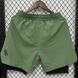 D632 ON Green Casual Short Pants