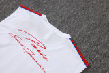26-27 PSG White Tank top and shorts suit #D26039