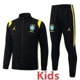 26-27 Brazil Jordan Black Kids Jacket Tracksuit #E26042(童装)