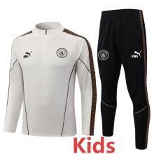26-27 Man City Beige Kids Half Pull Tracksuit #E26054(童装)(半拉链)