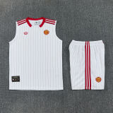 25-26 Man Utd White red Tank top and shorts suit