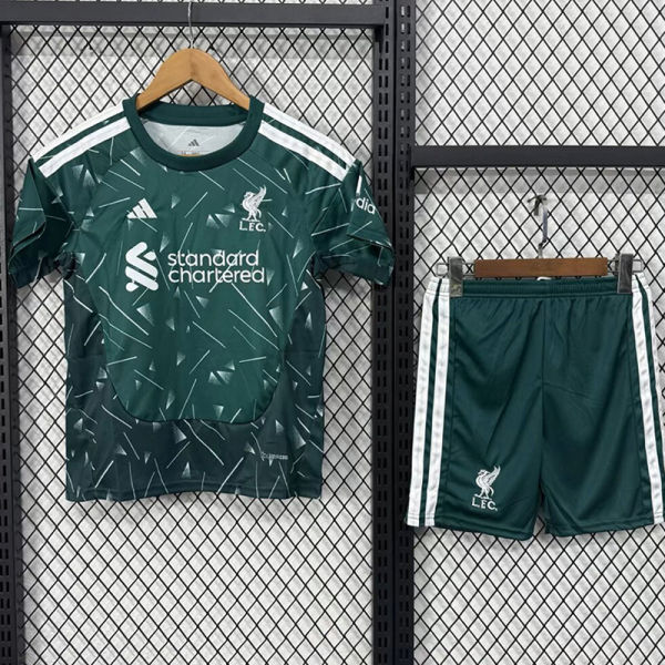 26-27 LIV Green Goalkeeper Kids Soccer Jersey