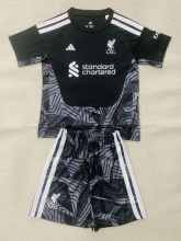 26-27 LIV Black Goalkeeper Kids Soccer Jersey