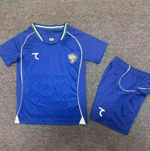 26-27 Uzbekistan Home Kids Soccer Jersey