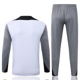 26-27 PSG Jordan White Gray Kids Half Pull Tracksuit #E26044(童装)(半拉链)