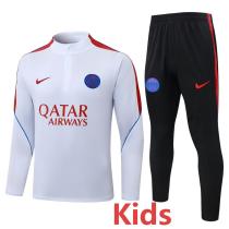 26-27 PSG White Red Kids Half Pull Tracksuit #E26073(童装)(半拉链)
