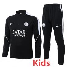 26-27 PSG Black Kids Half Pull Tracksuit #E26045(童装)(半拉链)