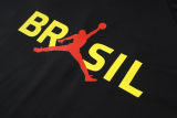 26-27 Brazil Jordan Black Kids Half Pull Tracksuit #E26048(童装)(半拉链)