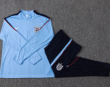26-27 England Light blue Half Pull Tracksuit #B26052(半拉链)