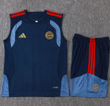 26-27 Bayern Royal blue Tank top and shorts suit #D26041