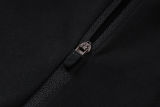 26-27 Netherlands Black Half Pull Tracksuit #B26043(半拉链)