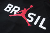 26-27 Brazil Jordan Black Kids Half Pull Tracksuit #E26046(童装)(半拉链)