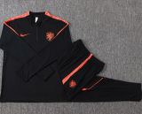 26-27 Netherlands Black Half Pull Tracksuit #B26043(半拉链)