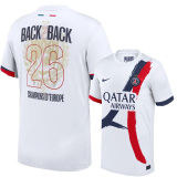 25-26 PSG Away Have 2 Stars Champions of Europe 26 Fans Soccer Jersey