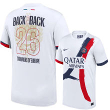 25-26 PSG Away Have 2 Stars Champions of Europe 26 Fans Soccer Jersey