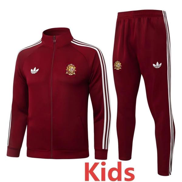 26-27 Spain Brown Red Kids Jacket Tracksuit #E26047(童装)