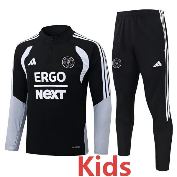 26-27 Inter Miami Black Kids Half Pull Tracksuit #E26034(童装)(半拉链)