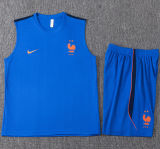 26-27 France Fancy blue Tank top and shorts suit #D26032