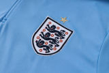 26-27 England Light blue Half Pull Tracksuit #B26052(半拉链)