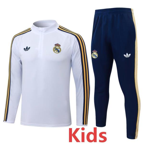 26-27 RMA White Kids Half Pull Tracksuit #E26055(童装)(半拉链)