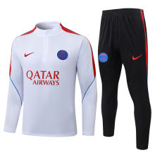 26-27 PSG White Red Half Pull Tracksuit #B26053(半拉链)