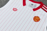 25-26 Man Utd White red Tank top and shorts suit