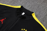 26-27 Brazil Jordan Black Kids Half Pull Tracksuit #E26048(童装)(半拉链)