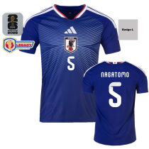 26-27 Japan Home World Cup Legacy Nagatomo #5 Fans Soccer Jersey
