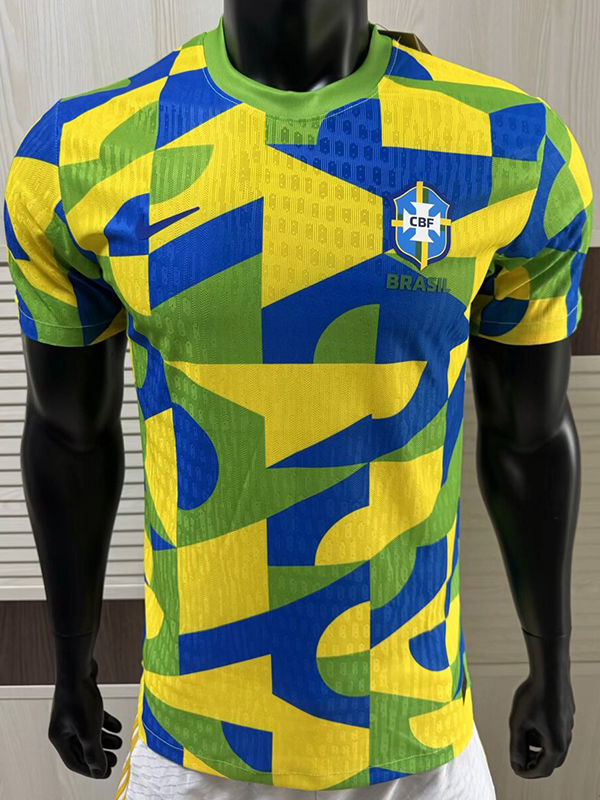26-27 Brazil Green Yellow Player Version Training shirts