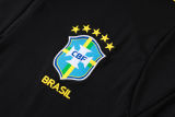 26-27 Brazil Jordan Black Kids Half Pull Tracksuit #E26048(童装)(半拉链)