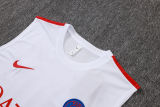 26-27 PSG White Tank top and shorts suit #D26039