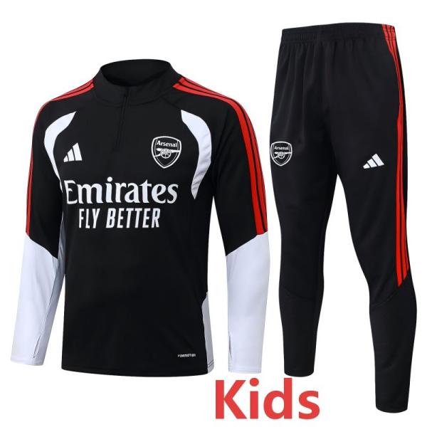 26-27 ARS Black Kids Half Pull Tracksuit #E26040(童装)(半拉链)
